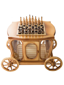 Стол шахматный с баром в виде кареты