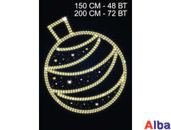 Световое панно Елочный шар - 4 150см