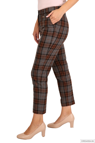 Брюки женские в клетку Linea Cinque Италия 30/21226 (44 RU)