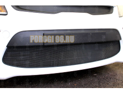 Защита радиатора KIA RIO 2017- black верх (заглушка без сот)