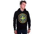 Толстовка / Худи Stone Island BG Logo Черный Repl