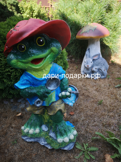 Лягушка с ложкой - загребушкой - все деньги в дом !!! 50*28см   3,2кг   полистоун Россия 3259/011279-1**