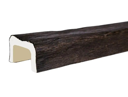 Декоративная балка из полиуретана. Полиуретановая фальшбалка Country Decor рубленая тёмный дуб