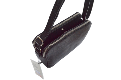 Итальянская кожаная сумка черного цвета для женщин