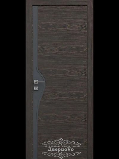 PORTE RICHI (Беларусь). АРТ, ЛШ202, НАТУРАЛЬНЫЙ ШПОН ДУБА (БРАШ КОЛОР), ТОН 14 + ЭМАЛЬ ЧЕРНАЯ. ПОЛОТНО ГЛУХОЕ.