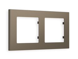 Рамка 2-я Темная бронза матовый, коллекция TECHNO - Ambrella Volt - ALFA