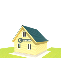 Д-15 ДАЧНЫЙ ДОМ ИЗ БРУСА: ГАБАРИТНЫЕ РАЗМЕРЫ: (7Х6М), ОБЩАЯ ПЛОЩАДЬ: 63М²