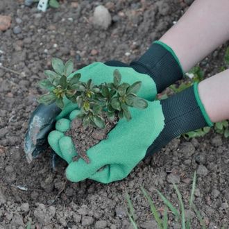 Садовые перчатки с когтями для сада GARDEN GENIE GLOVES