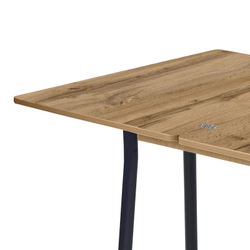 Дуэт 4 Стол обеденный 600*800 раскладной дуб вотан/черный муар 2,1