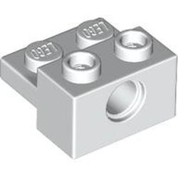 Technic, Brick Modified 1 x 2 with Hole and 1 x 2 Plate, White (73109 / 6342970)
