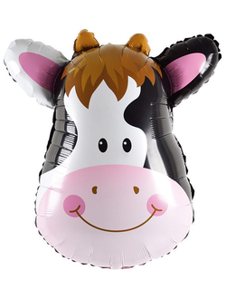 Фольгированный шар с гелием "Голова коровы"