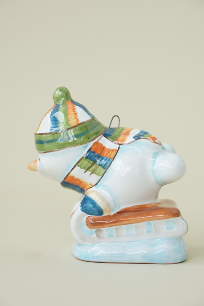 Снеговик на санках (спортсмен)