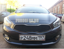 Защита радиатора KIA Ceed II 2012-2015 black верх