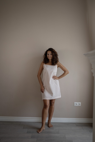 Комбинация из батиста (персиковая)