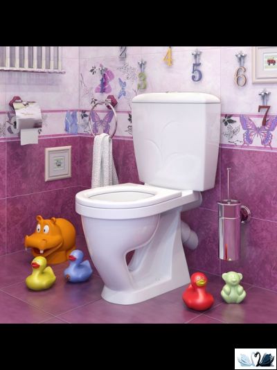 Детский Унитаз Стандарт с сиденьем, Оскольская керамика, купить в магазине Маруся по акции недорого