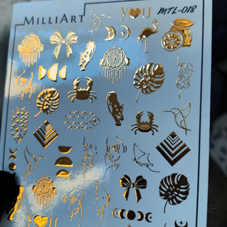 Слайдер-дизайн MilliArt Nails Металл MTL-018