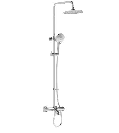 ДУШЕВАЯ КОЛОННА С ВЕРХНИМ ДУШЕМ И ТЕРМОСТАТИЧЕСКИМ СМЕСИТЕЛЕМ ДЛЯ ВАННЫ И ДУША, VITRA AQUAHEAT, A47208EXP