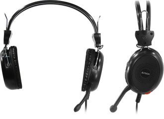 Наушники с микрофоном (гарнитура) A4Tech HS-30 (черные)