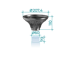 Светильник ШАР Зеркальное золото 400мм