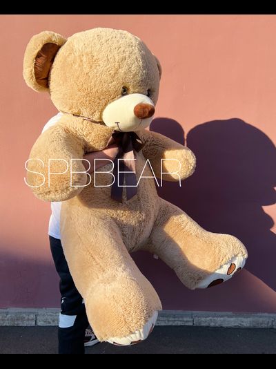 Огромный плюшевый мишка 200 см кремовый Тони