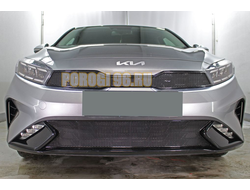 Защита радиатора KIA Cerato 2021- black верх PREMIUM