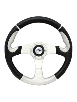 Рулевое колесо «Flash», черные спицы, серебристо-черный обод.