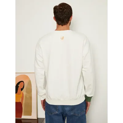 МУЖСКОЙ СВИТШОТ  БЕЛЫЙ "ВДОХНОВЕНИЕ"