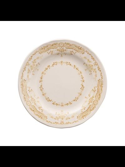 Тарелка мелкая 15,6 см, цвет декора охра