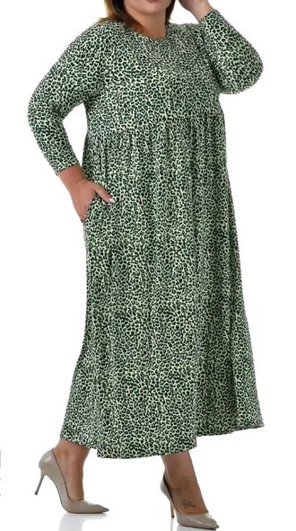 Нарядное женское длинное   платье Артикул: 16370-2093 (Цвет зеленый) Размеры 54-72
