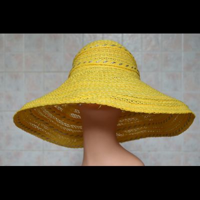 Желтая женская шляпа летняя Vizio Италия 5707 FF 3