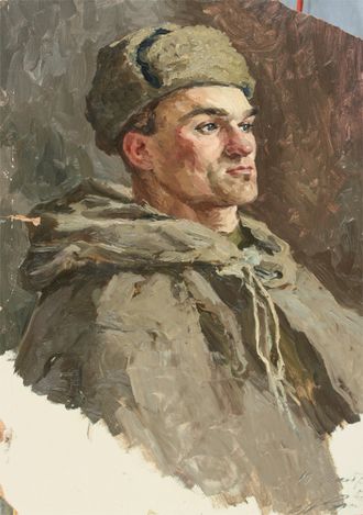 Родионов А.М. (1918 г.р.) Портрет. к.м. 50Х34 1958г (180)
