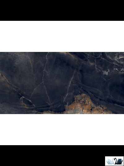 Керамогранит Ocean Ceramic Interstellar black 80 х 160 см полированный черный