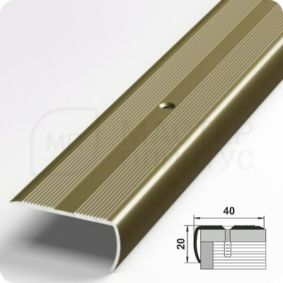 Порог угловой Лука ПУ 06.2700.04л Бронза