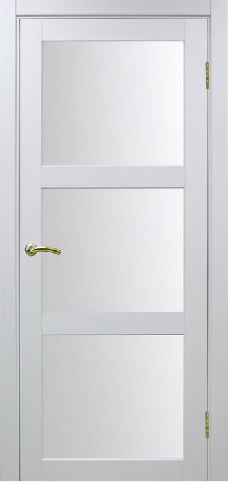 Межкомнатная дверь "Турин-530.222" белый монохром (стекло сатинато)