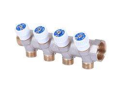 Коллектор STOUT распределительный 1", 4 отвода 1/2" плоское уплотнение (Арт. SMB 6852 011204)