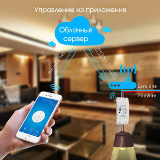 Умное реле (1 канал,10А, Wi-Fi) Орбита OT-HOS09