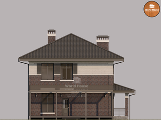 Дом из газобетона с облицовкой кирпичом площадью 160 м2 | Проект №179