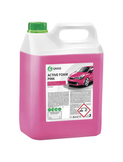 Шампунь автомобильный для автоматической и ручной мойки 6 кг GRASS ACTIVE FOAM PINK "Розовая пена", 113121