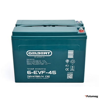 Тяговый аккумулятор Gelbert 6-EVF-45 (12V47.5A/H C5)