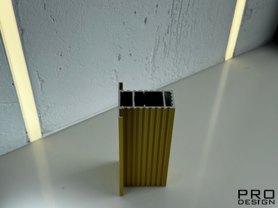 Алюминиевый короб для скрытых дверей Pro Design PANEL Анодированный золото