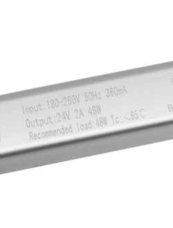 Блок питания 48W 24V IP22 Long (24V/2A/48W) (4LED/IP22 сетка/1 год)