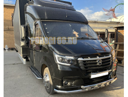 Защита переднего бампера с перемычками с подгибами d60 для ГАЗель Next NN 2021-