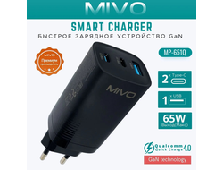 Сетевое зарядное устройство Mivo MP-651Q (65W) Черный