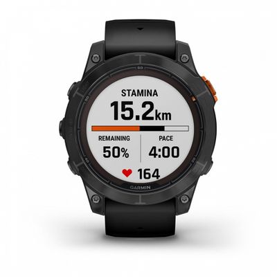 Умные часы Garmin Fenix 7 Pro Solar серый с черным ремешком (010-02777-01)