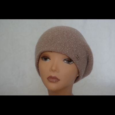 Розовый берет с бисером для женщин Италия Vizio 6459