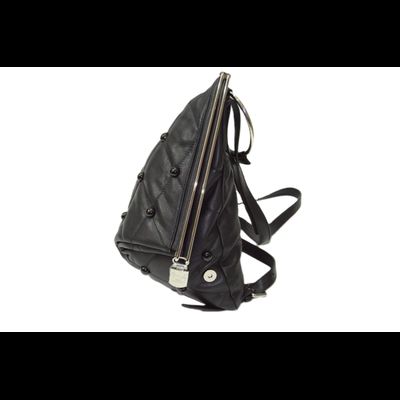 Сумка - рюкзак Ренато Анжи черный кожа