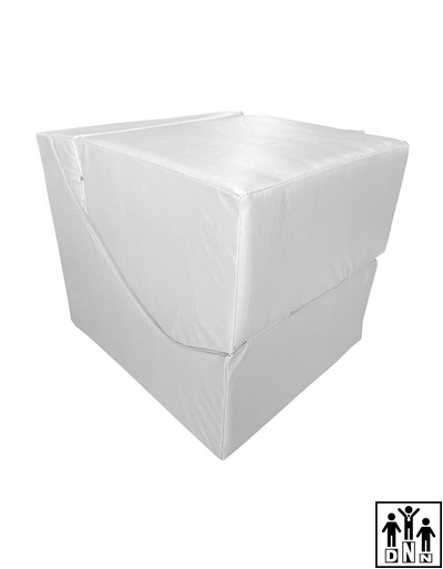 Терапевтическое релаксирующее кресло Кубик Большой - L60xB40xH50 белый, винилискожа DNN