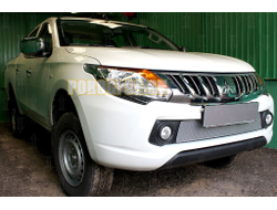 Защита радиатора Mitsubishi L200 V 2015-2019 chrome PREMIUM