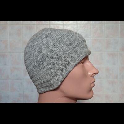 Мужская шапка из мериноса Vizio Италия 5665 серая