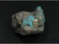 Бирюза с пиритом, США, Аризона (13*11*10 мм, 1,3 г) №36341